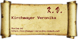 Kirchmayer Veronika névjegykártya